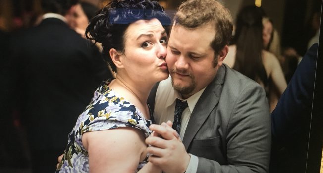 A slow dance at the Stram Wedding