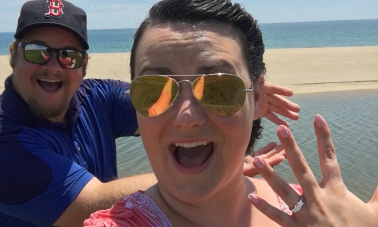 Rebecca flashes the new bling.