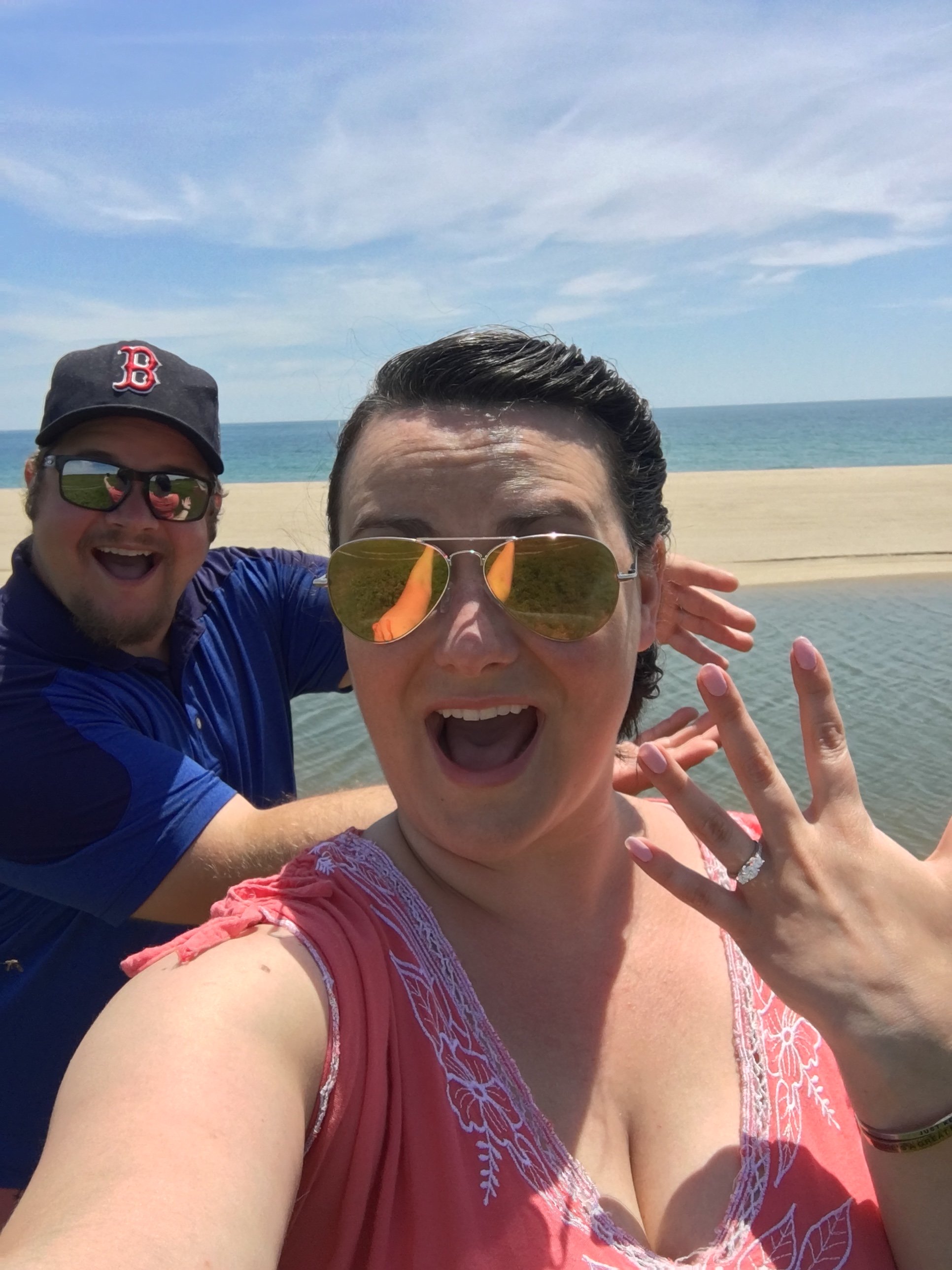 Rebecca flashes the new bling.